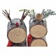 Декоративна фигурка DKD Home Decor Коледа Пурпурин Царица Бреза (10 x 9 x 23 cm) (2 броя)