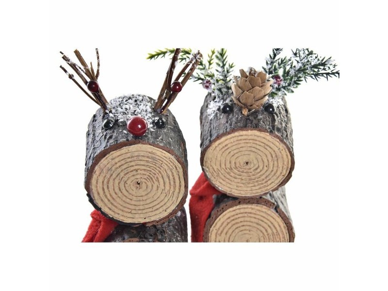 Декоративна фигурка DKD Home Decor Коледа Пурпурин Царица Бреза (10 x 9 x 23 cm) (2 броя)