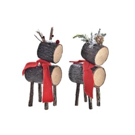 Декоративна фигурка DKD Home Decor Коледа Пурпурин Царица Бреза (10 x 9 x 23 cm) (2 броя)