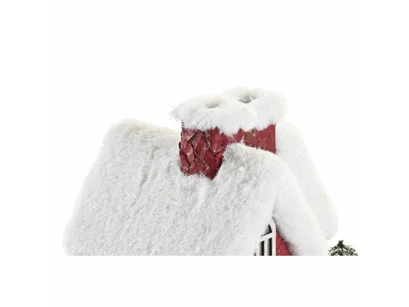 Къща за Кукли DKD Home Decor Бял Червен 17 x 16,5 x 17 cm (2 броя)