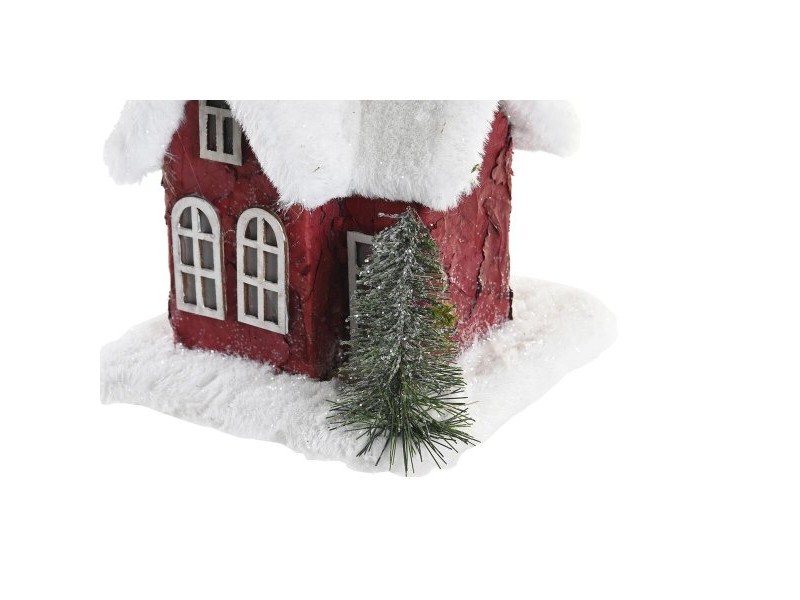 Къща за Кукли DKD Home Decor Бял Червен 17 x 16,5 x 17 cm (2 броя)