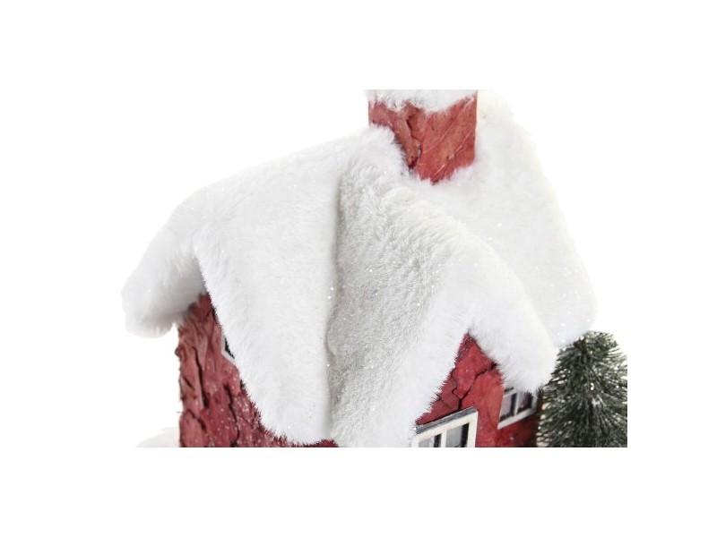 Къща за Кукли DKD Home Decor Бял Червен 17 x 16,5 x 17 cm (2 броя)