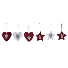 Комплект Коледни Декорации DKD Home Decor полиестер (21 x 8 x 1 cm) (8 cm) (2 броя)