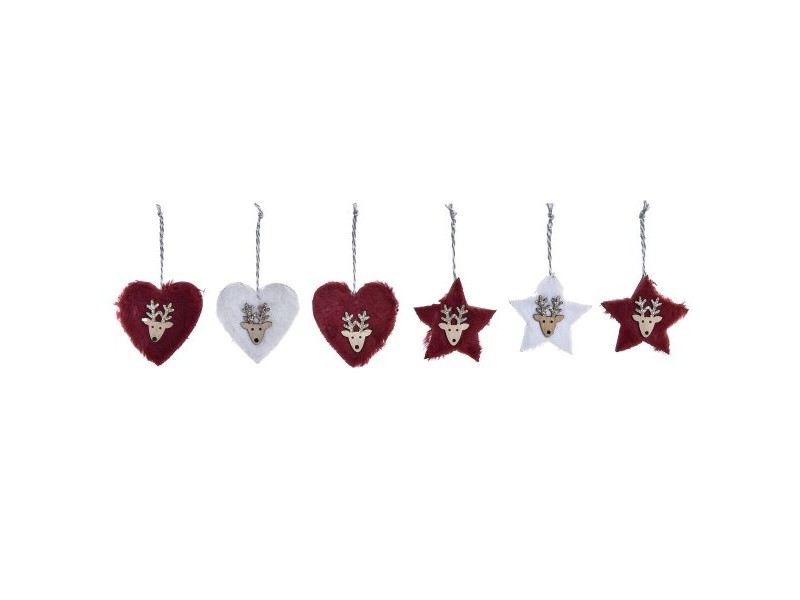 Комплект Коледни Декорации DKD Home Decor полиестер (21 x 8 x 1 cm) (8 cm) (2 броя)