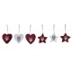 Комплект Коледни Декорации DKD Home Decor полиестер (21 x 8 x 1 cm) (8 cm) (2 броя)