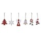 Комплект Коледни Декорации DKD Home Decor Дървен MDF (21 x 7,7 x 1,5 cm) (2 броя)