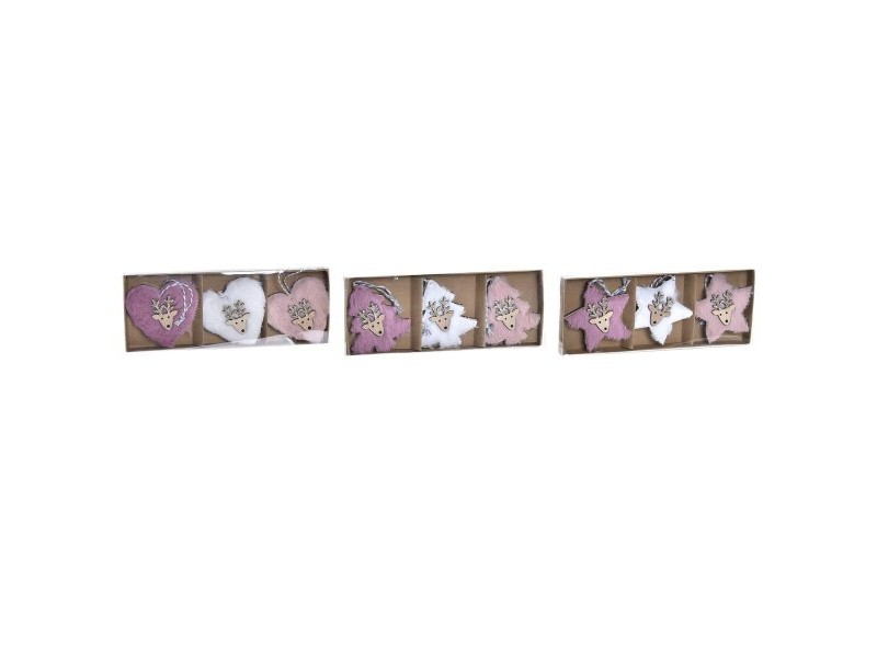 Комплект Коледни Декорации DKD Home Decor полиестер (22 x 8 x 1 cm) (3 броя)