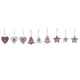 Комплект Коледни Декорации DKD Home Decor полиестер (22 x 8 x 1 cm) (3 броя)