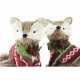 Коледна Украса DKD Home Decor полиестер (16 x 18 x 21 cm) (2 броя)