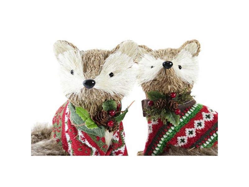 Коледна Украса DKD Home Decor полиестер (16 x 18 x 21 cm) (2 броя)