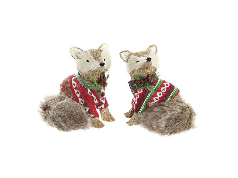 Коледна Украса DKD Home Decor полиестер (16 x 18 x 21 cm) (2 броя)