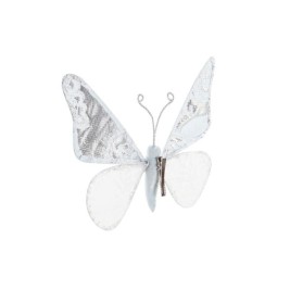 Коледна Украса DKD Home Decor полиестер Пеперуди (2 броя) (23 x 3 x 19 cm)