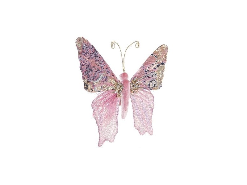 Коледна Украса DKD Home Decor полиестер Пеперуди (22 x 3 x 18 cm) (2 броя) Коледна Украса DKD Home Decor полиестер Пеперуди (22 x 3 x 18 cm) (2 броя)