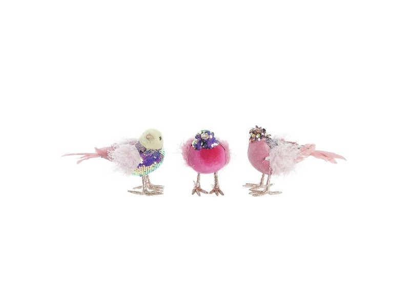 Коледна Украса DKD Home Decor полиестер Lind (18 x 8 x 13 cm) (3) (3 броя)