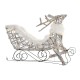 Коледна Украса DKD Home Decor Елен и шейна Бял плетена ракита Царица 75 x 20 x 53 cm