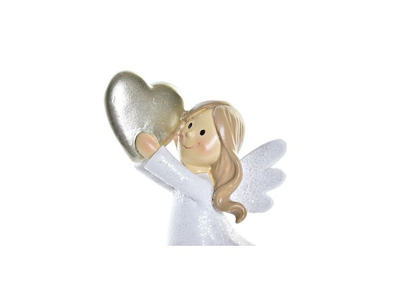 Коледна Украса DKD Home Decor Смола Ангел (6 x 5,5 x 11,5 cm) (2 броя)