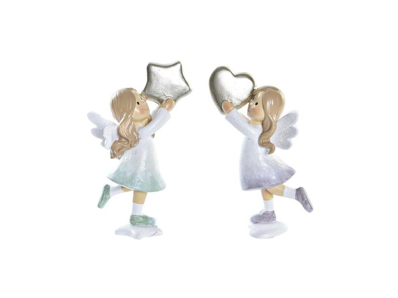 Коледна Украса DKD Home Decor Смола Ангел (6 x 5,5 x 11,5 cm) (2 броя) Коледна Украса DKD Home Decor Смола Ангел (6 x 5,5 x 11,5 cm) (2 броя)