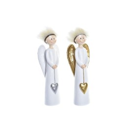 Коледна Украса DKD Home Decor Смола Ангел (7,5 x 5 x 21,5 cm) (2 броя)