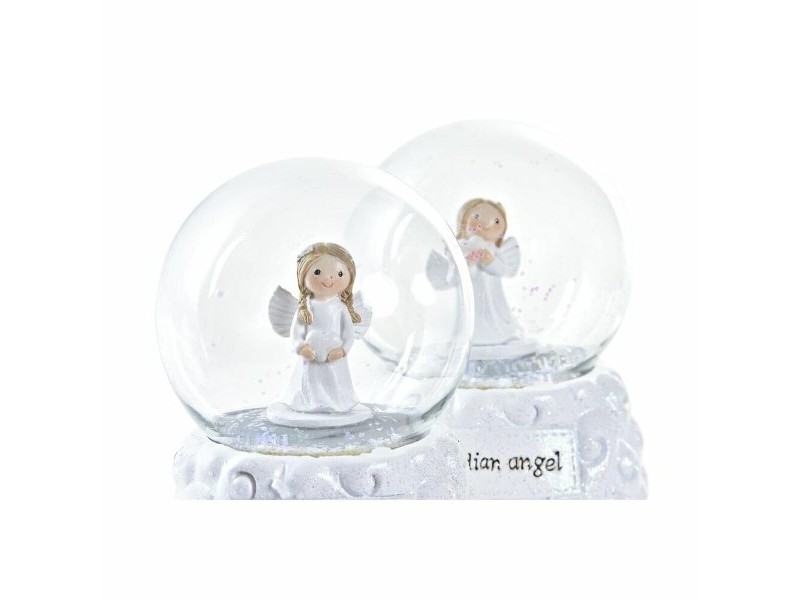 Снежна Топка DKD Home Decor Бял 6,5 x 6,5 x 8,5 cm (2 броя)