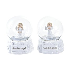 Снежна Топка DKD Home Decor Бял 6,5 x 6,5 x 8,5 cm (2 броя)