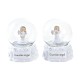 Снежна Топка DKD Home Decor Бял 6,5 x 6,5 x 8,5 cm (2 броя)