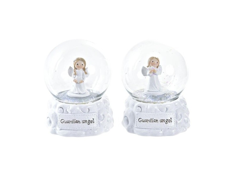 Снежна Топка DKD Home Decor Бял 6,5 x 6,5 x 8,5 cm (2 броя)