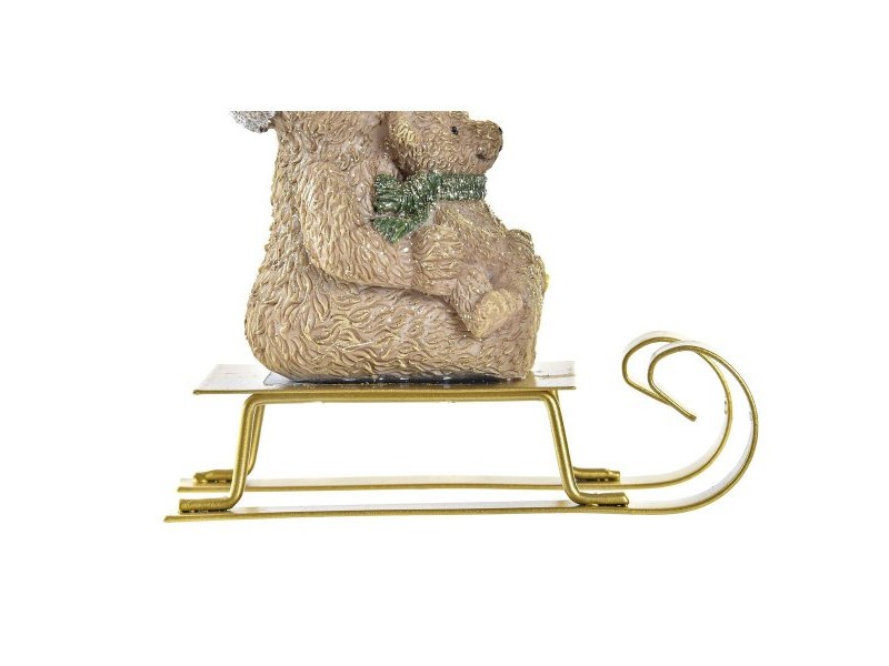 Коледна Украса DKD Home Decor Смола Мечка (10 x 4 x 9,5 cm) (2 броя)