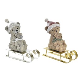 Коледна Украса DKD Home Decor Смола Мечка (10 x 4 x 9,5 cm) (2 броя)