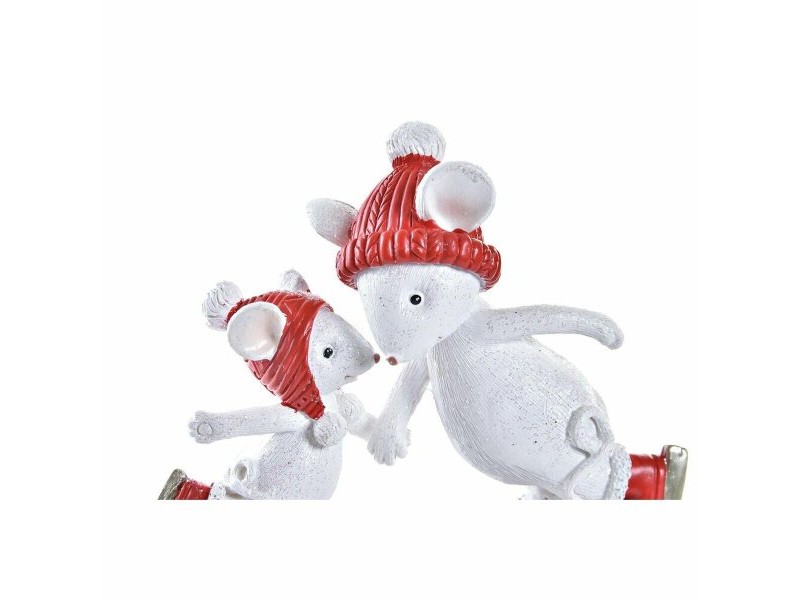 Коледна Украса DKD Home Decor Мишка Смола (9,5 x 3,5 x 9 cm)