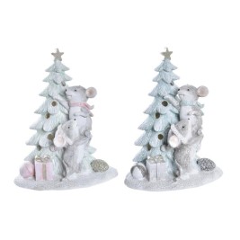 Коледна Украса DKD Home Decor Мишка Смола (13 x 8,5 x 16 cm) (2 броя)