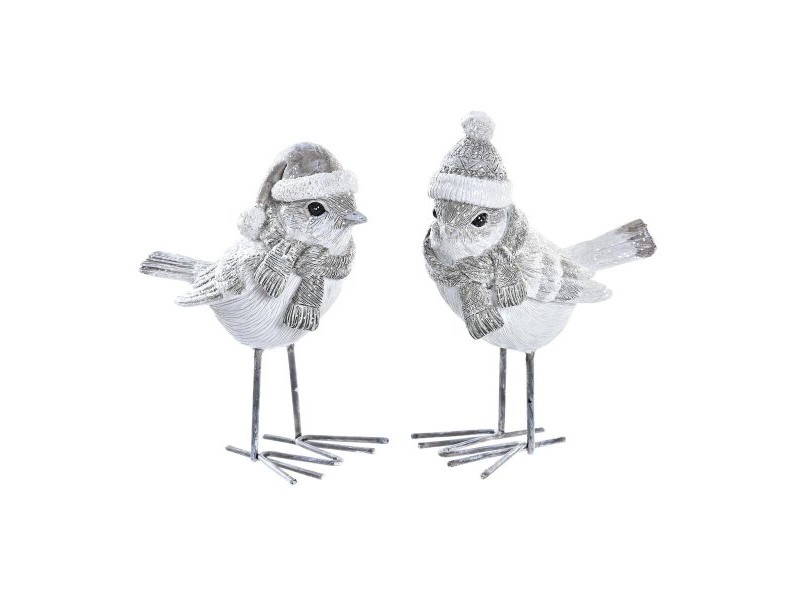 Коледна Украса DKD Home Decor Смола Lind (10,5 x 5,5 x 10,5 cm) (2 броя)