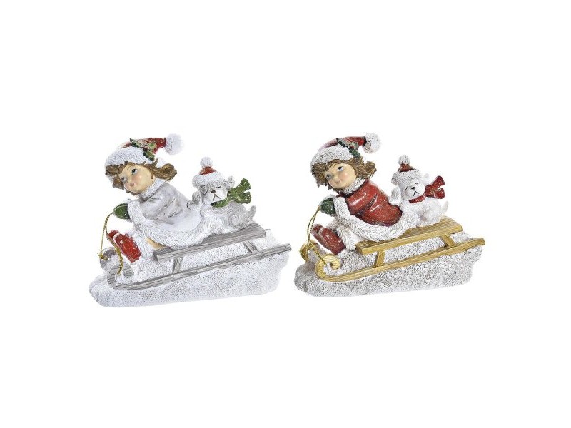 Коледна Украса DKD Home Decor Смола (13 x 6 x 10,5 cm) (2 броя)