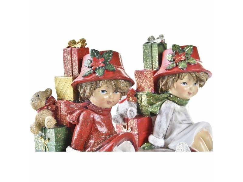 Коледна Украса DKD Home Decor Смола (14,5 x 7 x 12,5 cm) (2 броя)