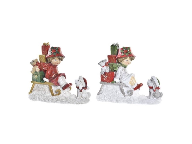 Коледна Украса DKD Home Decor Смола (14,5 x 7 x 12,5 cm) (2 броя)