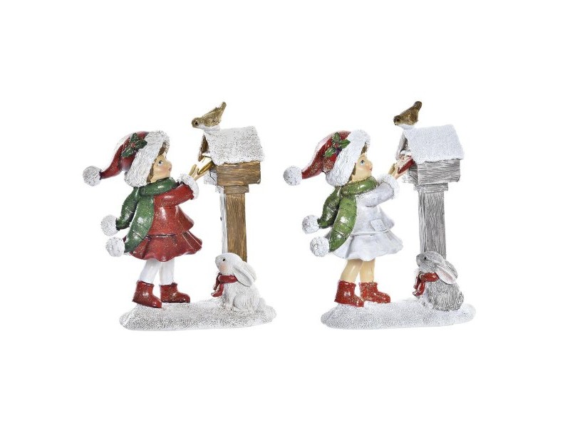 Коледна Украса DKD Home Decor Смола (11,5 x 6 x 13,5 cm) (2 броя)
