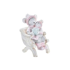 Коледна Украса DKD Home Decor Мишка Смола (8 x 5,5 x 10 cm)