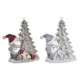 Коледна Украса DKD Home Decor Дърво Смола (15 x 10 x 18 cm) (2 броя)