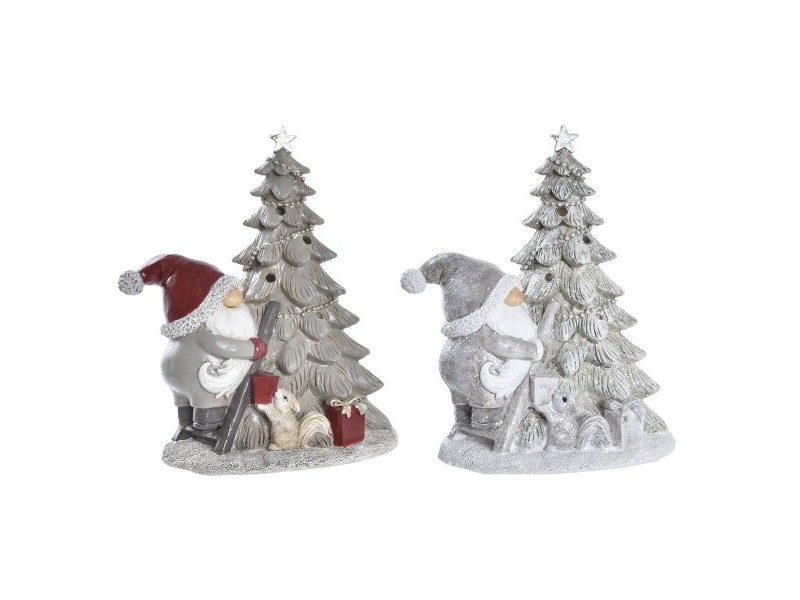 Коледна Украса DKD Home Decor Дърво Смола (15 x 10 x 18 cm) (2 броя)