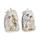 Рождествена Коледна Сцена DKD Home Decor Златен Сметана Смола Многоцветен (18 x 9 x 25,5 cm) (2 броя)