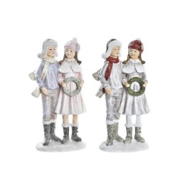 Коледна Украса DKD Home Decor Смола Двойка партньори (10,5 x 7 x 20,5 cm) (2 броя)