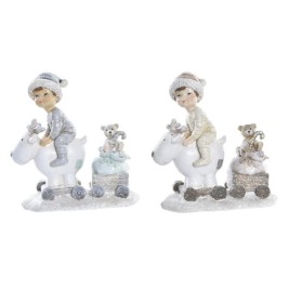 Коледна Украса DKD Home Decor Смола Деца (13 x 6 x 13,5 cm) (2 броя)