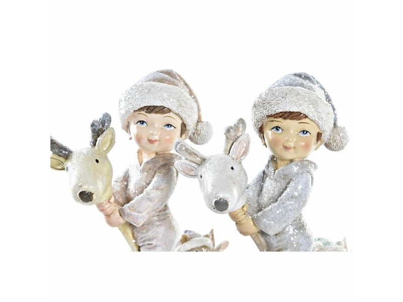 Коледна Украса DKD Home Decor Смола Дете (11 x 5,5 x 12 cm) (2 броя)