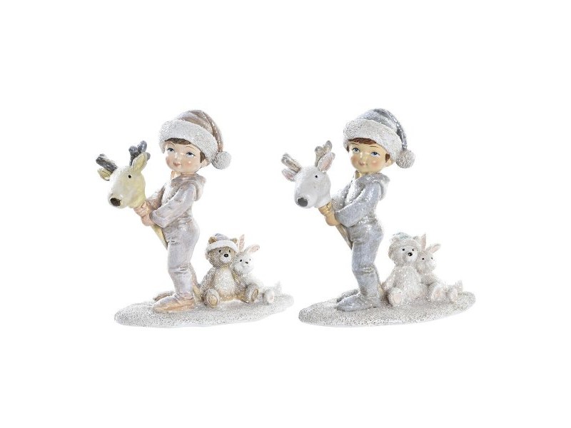 Коледна Украса DKD Home Decor Смола Дете (11 x 5,5 x 12 cm) (2 броя)