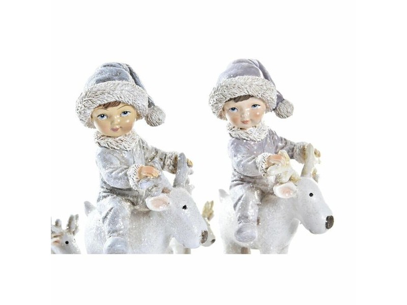 Коледна Украса DKD Home Decor Смола (17 x 7,5 x 13,5 cm) (2 броя)