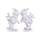 Коледна Украса DKD Home Decor Смола Снежен човек (15 x 13,5 x 24,5 cm) (2 броя)
