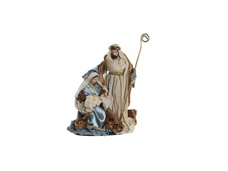 Рождествена Коледна Сцена DKD Home Decor Син Златен 48 x 28 x 90 cm