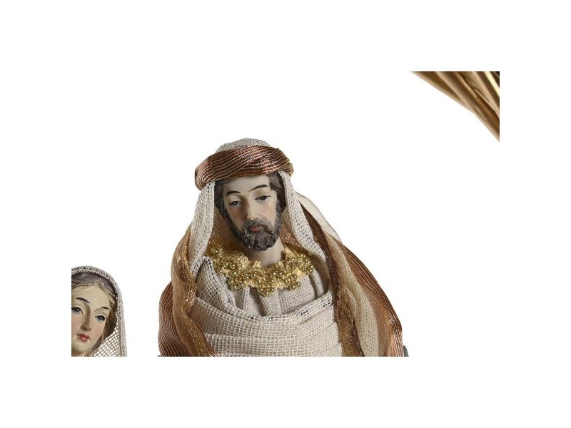 Рождествена Коледна Сцена DKD Home Decor Син Златен Корона 30 x 5 x 30 cm 50 x 10 x 57 cm