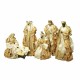 Рождествена Коледна Сцена DKD Home Decor Златен Корона 30 x 5 x 30 cm 50 x 5 x 50 cm
