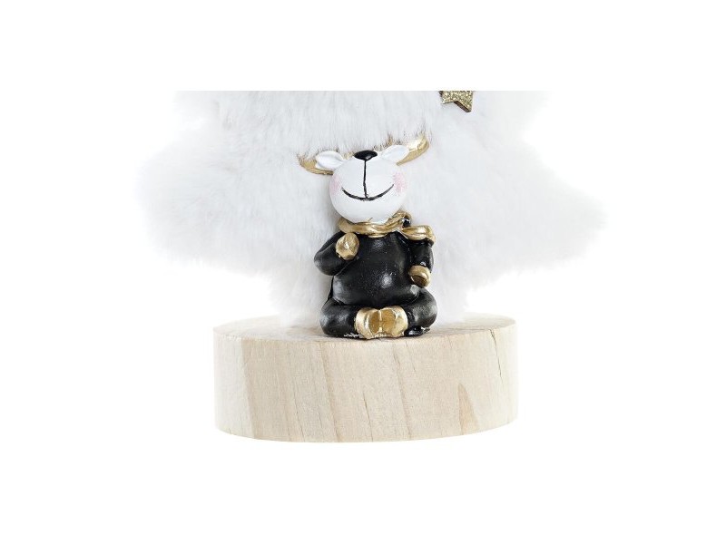 Коледна Украса DKD Home Decor Дърво полиестер MDF Смола (12 x 8 x 15,5 cm) (2 броя)