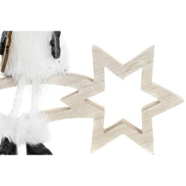 Коледна звезда DKD Home Decor полиестер MDF Звезда (2 броя) (18 x 6 x 19 cm)
